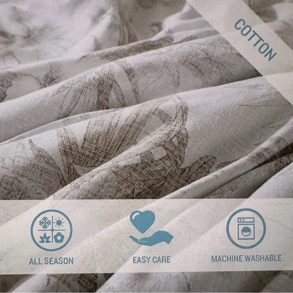 Tommy Bahama Beachway Blooms Reversible Grey Duvet Cover Set Queen